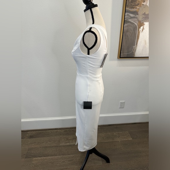 NWT LuLu’s Dress : Cocktail Club White One-Shoulder Midi Dress - Picture 5 of 8